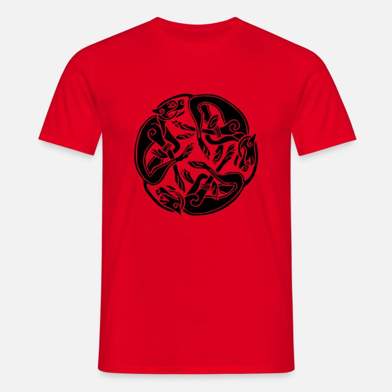 3 Hunde - Männer T-Shirt - Rot