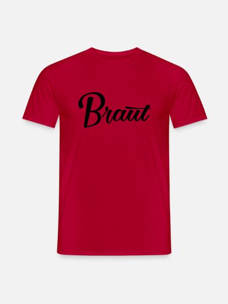 Braut Bride JGA Hochzeit stag do Polterabend - Männer T-Shirt - Rot