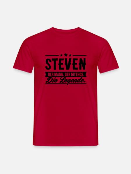 Man Myth Legend Steven - Men's T-Shirt - red