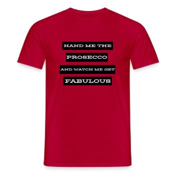 Hand Me Le Prosecco - T-shirt homme - rouge - Devant - AI Model Male 178 dark (178cm)