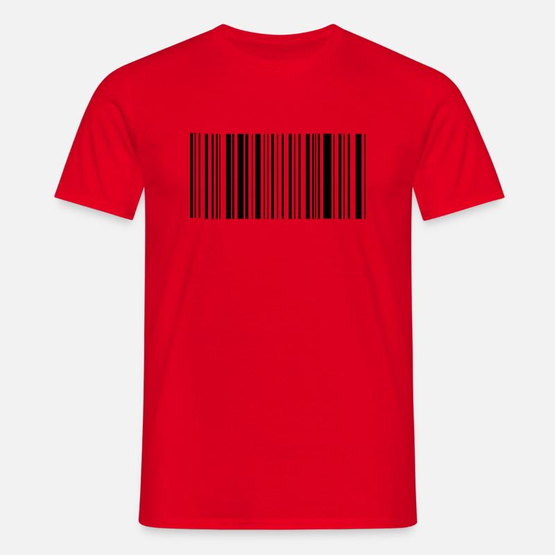 Bar code - Men's T-Shirt - red