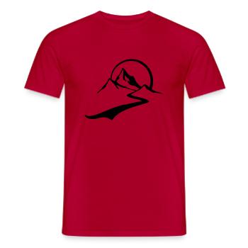 berg_tour - Männer T-Shirt - Rot - Vorne - AI Model Male 178 dark (178cm)