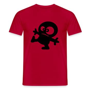 petit homme rigolo anime dessin cartoon - T-shirt homme - rouge - Devant - AI Model Male 178 dark (178cm)