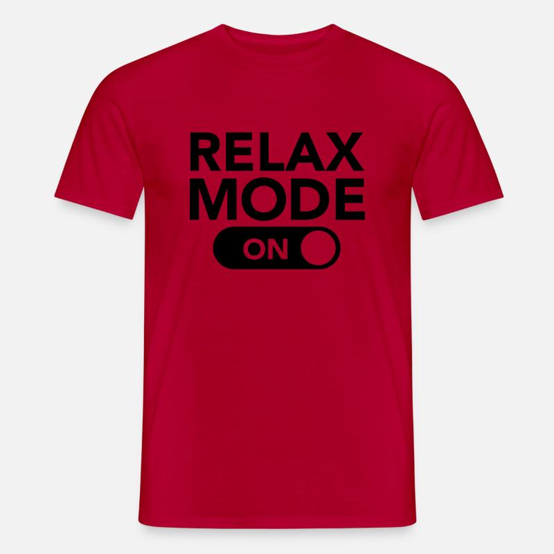 Relax Mode (On) - Männer T-Shirt - Rot