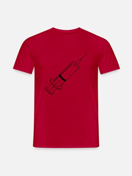 Corona Impfung - Männer T-Shirt - Rot