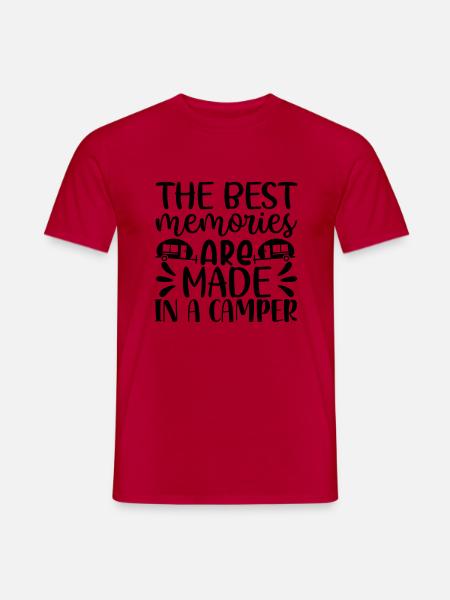 16 the best memories are made in a camper - Men's T-Shirt - red