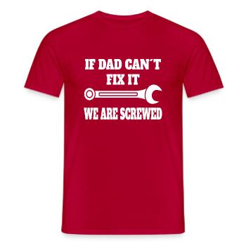 Craftsman Dad Father Mechanic Dad Craft - Men's T-Shirt - red - Front - AI Model Male 178 dark (178cm)