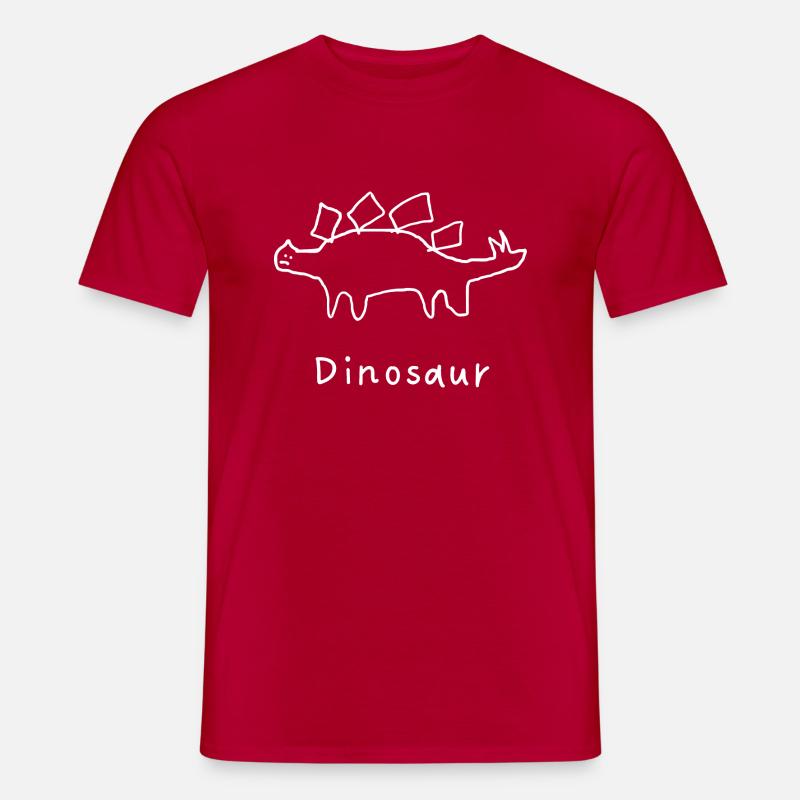 Dinosaurier - Männer T-Shirt - Rot