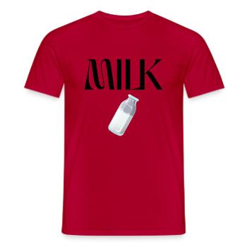 MILK - Männer T-Shirt - Rot - Vorne - AI Model Male 178 dark (178cm)