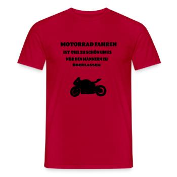 Motorrad fahren ist - Männer T-Shirt - Rot - Vorne - AI Model Male 178 dark (178cm)