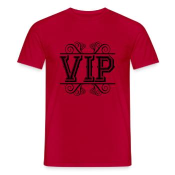 vip - Männer T-Shirt - Rot - Vorne - AI Model Male 178 dark (178cm)