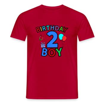 Birthday Boy 2 - T-shirt homme - rouge - Devant - AI Model Male 178 dark (178cm)