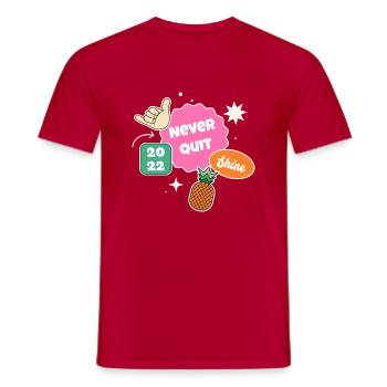 Nie aufhören - Männer T-Shirt - Rot - Vorne - AI Model Male 178 dark (178cm)