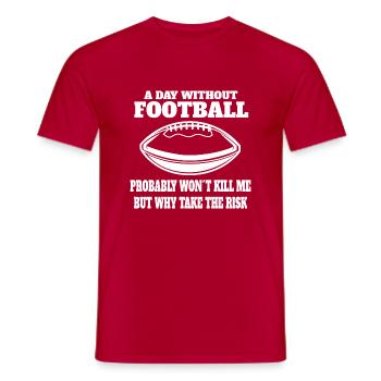 Entraîneur de football américain Fan de football américain - T-shirt homme - rouge - Devant - AI Model Male 178 dark (178cm)