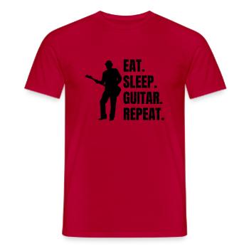 Gitarrist Musiker Gitarristin Musik Band Gitarre - Männer T-Shirt - Rot - Vorne - AI Model Male 178 dark (178cm)