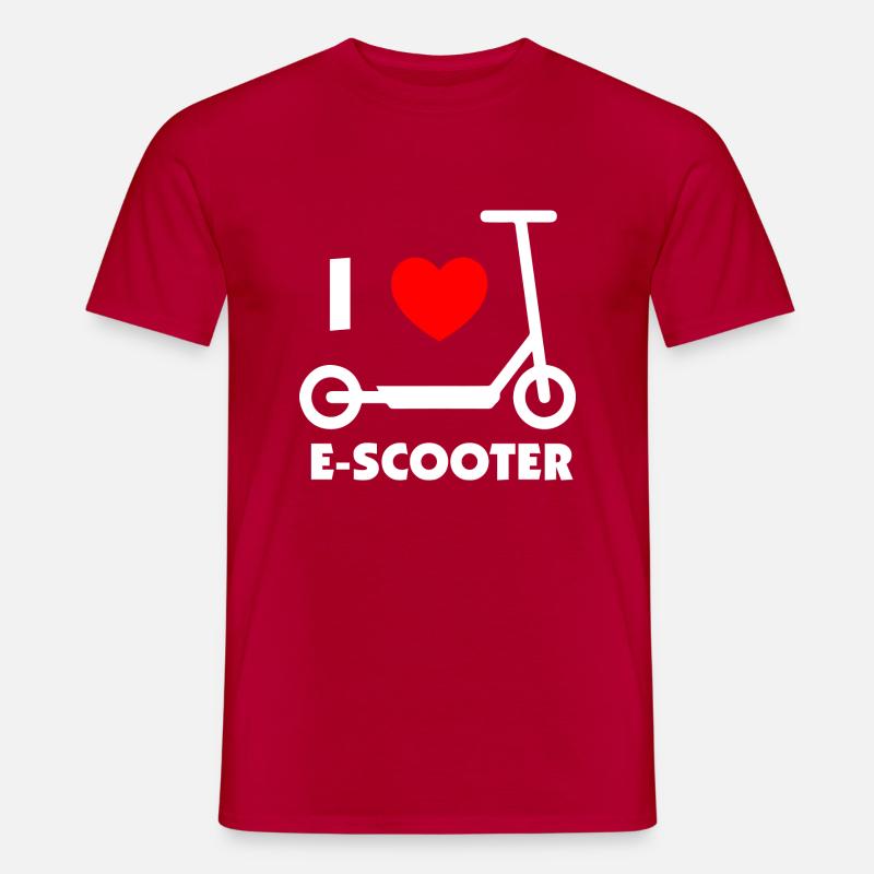 E-Scooter E-Roller Scooter - T-shirt homme - rouge