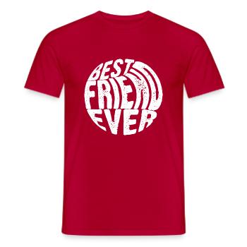 Bester Freund aller Zeiten. - Männer T-Shirt - Rot - Vorne - AI Model Male 178 dark (178cm)