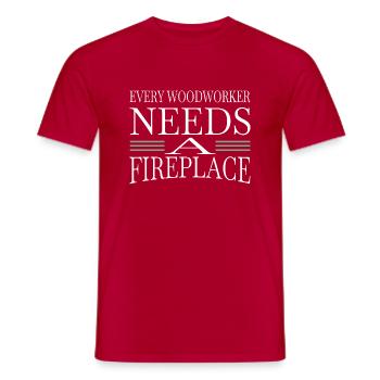 Chop Wood Carpenter Hoodies and Sweatshirts - Men's T-Shirt - red - Front - AI Model Male 178 dark (178cm)