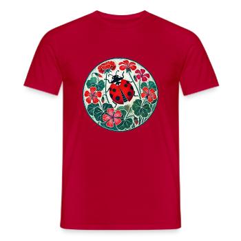 Marienkäfer - Männer T-Shirt - Rot - Vorne - AI Model Male 178 dark (178cm)