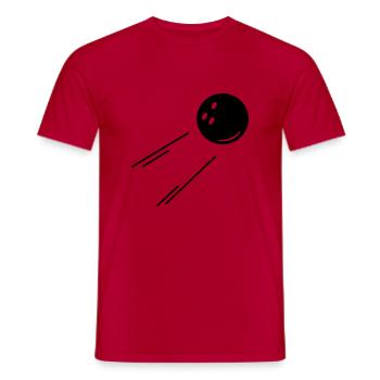 boule de bowling / bowling ball (1c) - T-shirt homme - rouge - Devant - AI Model Male 178 dark (178cm)