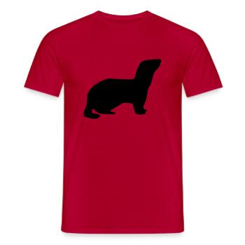 Furet - T-shirt homme - rouge - Devant - AI Model Male 178 dark (178cm)