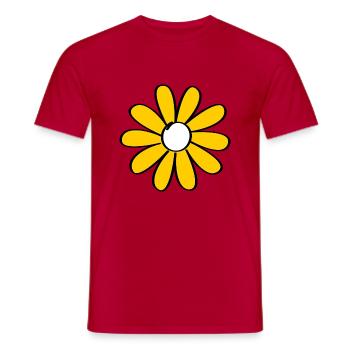 Flowerpower - Men's T-Shirt - red - Front - AI Model Male 178 dark (178cm)