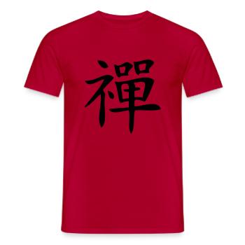 zen - T-shirt homme - rouge - Devant - AI Model Male 178 dark (178cm)