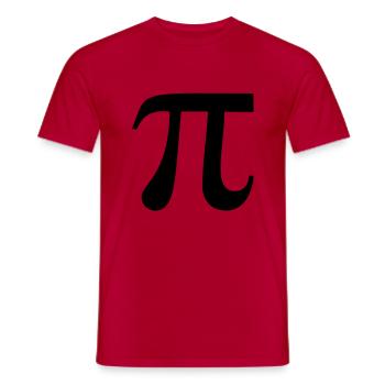 Pi / Kreiszahl - Männer T-Shirt - Rot - Vorne - AI Model Male 178 dark (178cm)