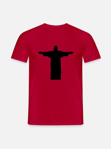 jesus_statue - Men's T-Shirt - red