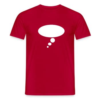 Bulle de pensée - T-shirt homme - rouge - Devant - AI Model Male 178 dark (178cm)