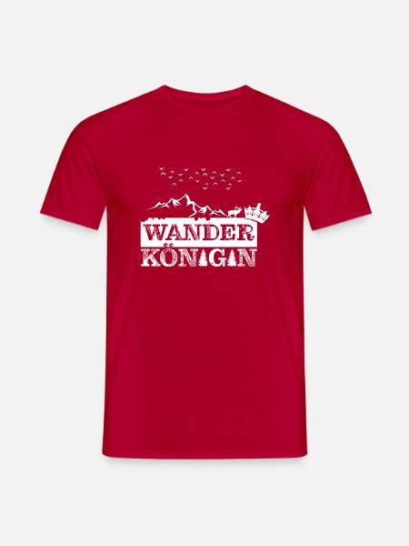 Wanderkönigin weiss - Männer T-Shirt - Rot