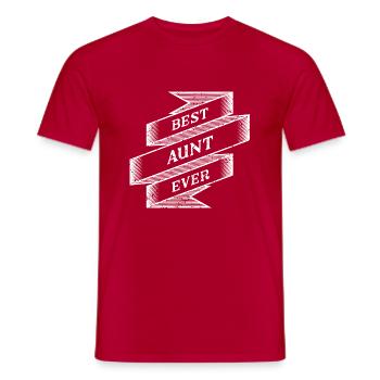 best aunt ever - Männer T-Shirt - Rot - Vorne - AI Model Male 178 dark (178cm)