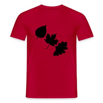 leaves 40 - Männer T-Shirt - Rot - Vorne - AI Model Male 178 dark (178cm)