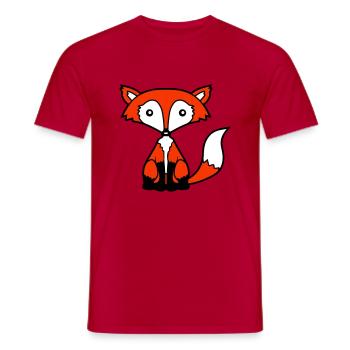 Fox Red Fox Wild Animal Clever Forest Inhabitants - Men's T-Shirt - red - Front - AI Model Male 178 dark (178cm)