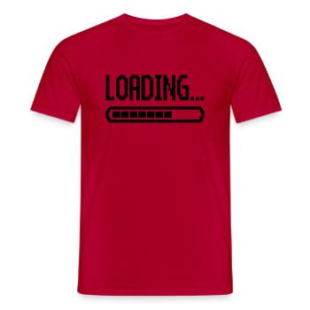 barre de chargement - T-shirt homme - rouge - Devant - AI Model Male 178 dark (178cm)