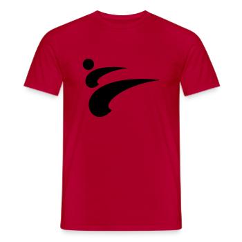 taekwondo kick - T-shirt homme - rouge - Devant - AI Model Male 178 dark (178cm)