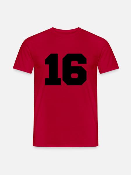 16 - Männer T-Shirt - Rot