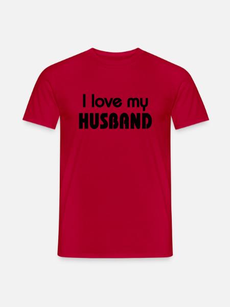 I love my Husband - Männer T-Shirt - Rot