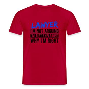 Richter Jurist Anwalt - Männer T-Shirt - Rot - Vorne - AI Model Male 178 dark (178cm)