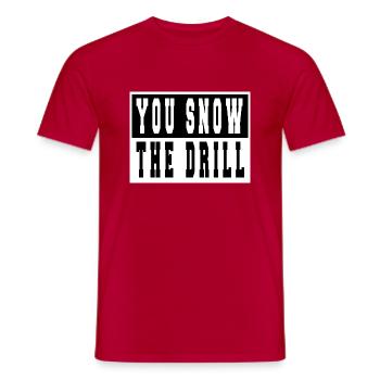 bday drôle barbe anniversaire couples humour maladroit - T-shirt homme - rouge - Devant - AI Model Male 178 dark (178cm)