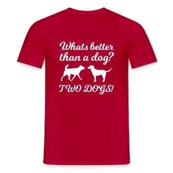 Dog Hund - Men's T-Shirt - red - Front - AI Model Male 178 dark (178cm)