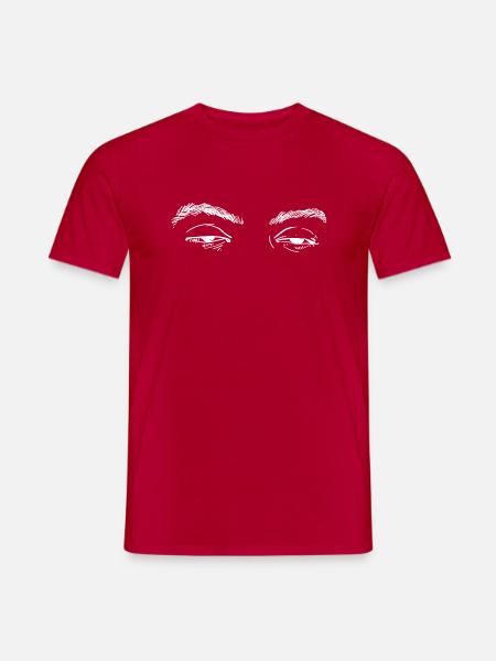 müde Augen Blick - Männer T-Shirt - Rot