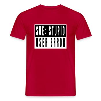 hacking code hacking coding coding computer quote - Men's T-Shirt - red - Front - AI Model Male 178 dark (178cm)