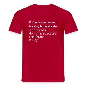 Math gift nerd teacher math teacher math - Men's T-Shirt - red - Front - AI Model Male 178 dark (178cm)