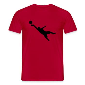 football - T-shirt homme - rouge - Devant - AI Model Male 178 dark (178cm)