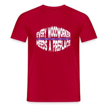 charpentier cite des tshirts arboriculteurs abatteurs - T-shirt homme - rouge - Devant - AI Model Male 178 dark (178cm)