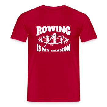 Rower Rowing Rower Saying Rowing Club Funny - Men's T-Shirt - red - Front - AI Model Male 178 dark (178cm)