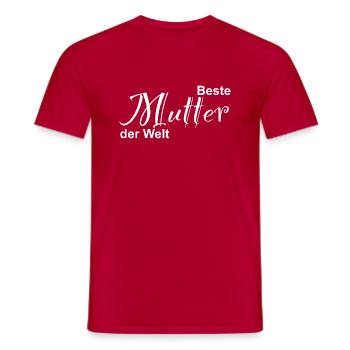 Beste Mutter der Welt - Männer T-Shirt - Rot - Vorne - AI Model Male 178 dark (178cm)