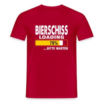 Bierschiss loading Bierparty Biertrinker kostüm - Männer T-Shirt - Rot - Vorne - AI Model Male 178 dark (178cm)