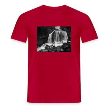 Wasserfall Kuhflucht - Männer T-Shirt - Rot - Vorne - AI Model Male 178 dark (178cm)